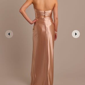 NEW sculpting satin sweetheart ruched bridesmaid/prom dress